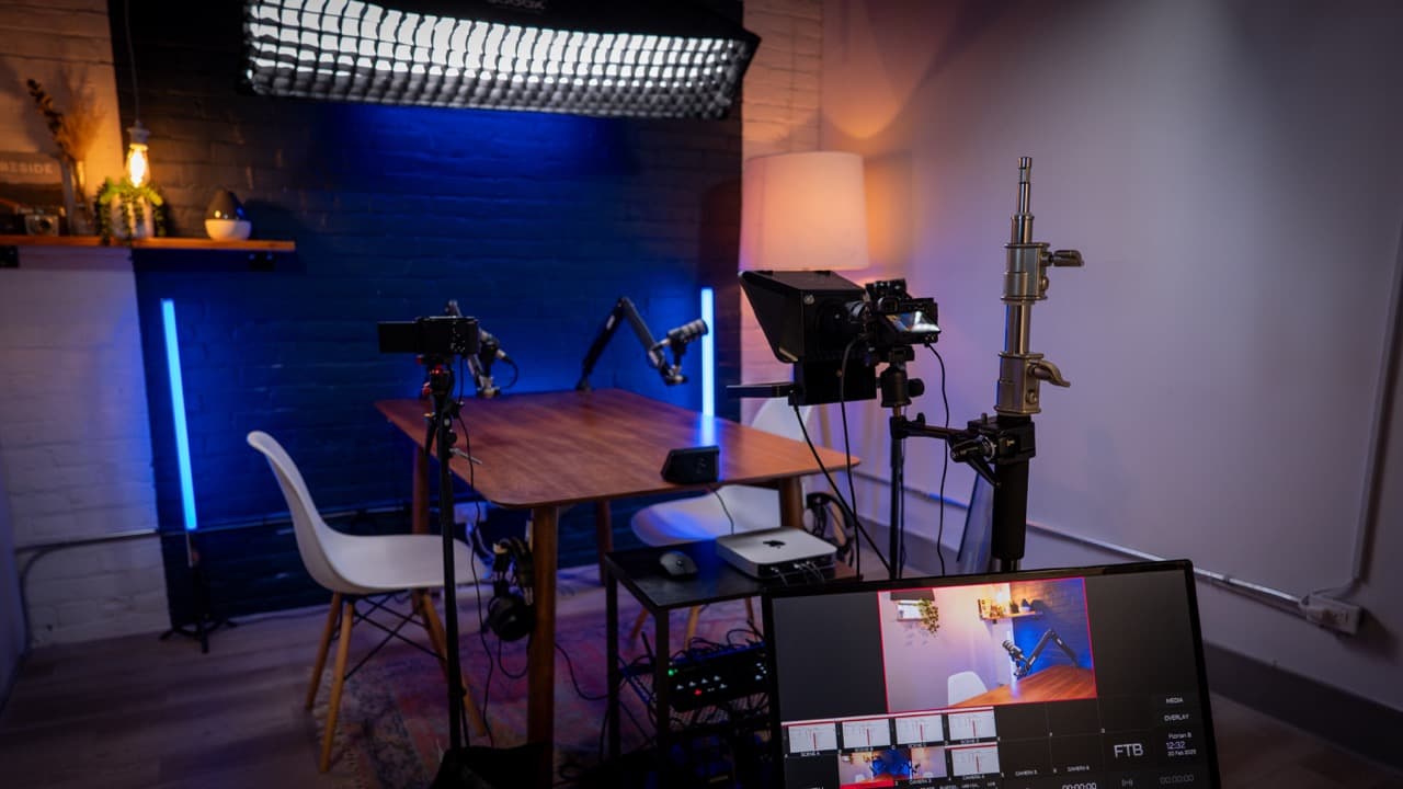 Salle de contrôle du studio