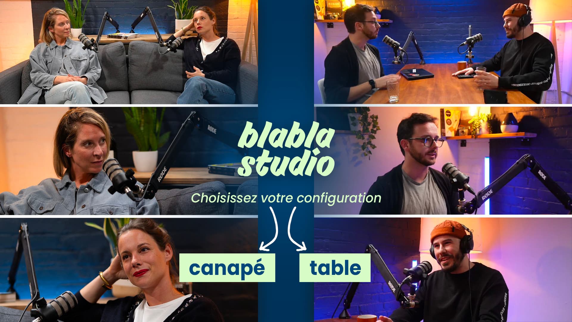 Configurations modulables studio podcast Montréal